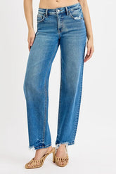 Mid Rise Baggy Jeans With Plus Size Risen
